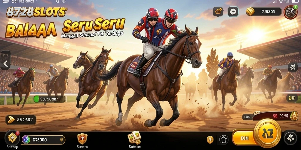 Tampilan menakjubkan dari gameplay balapan motor di 8728SLOTS.