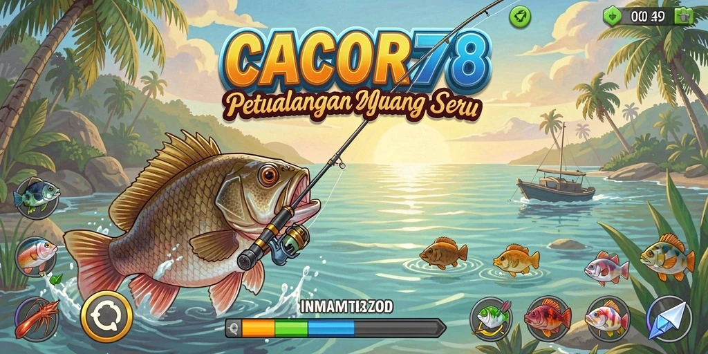 Tangkapan ikan yang seru dalam CACOR78, game memancing yang mendebarkan.