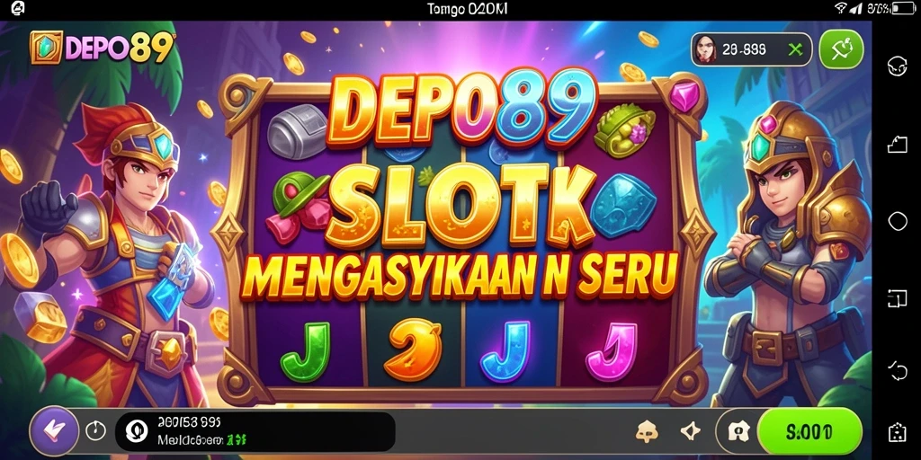 Tampilan gameplay DEPO89 dengan mesin slot yang menarik.