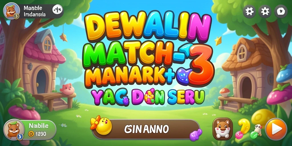 Screenshot gameplay DEWALIN yang penuh warna dan seru.