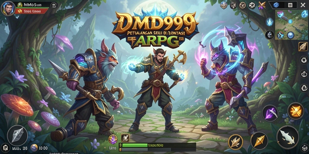 Tampilan gameplay DMD999 yang mendebarkan dalam pertarungan ARPG.