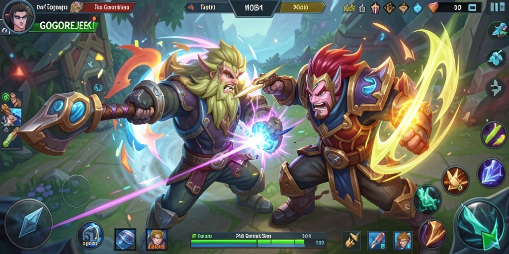 Gameplay GOGOREJEKI yang seru dan penuh aksi.