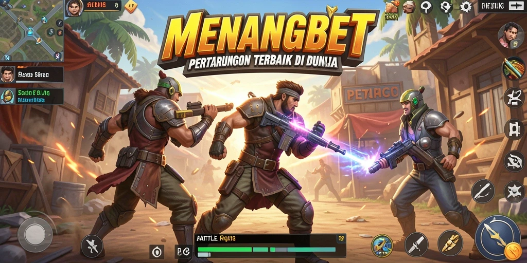Tampilan seru gameplay MENANGBET dalam pertarungan Battle Royale.