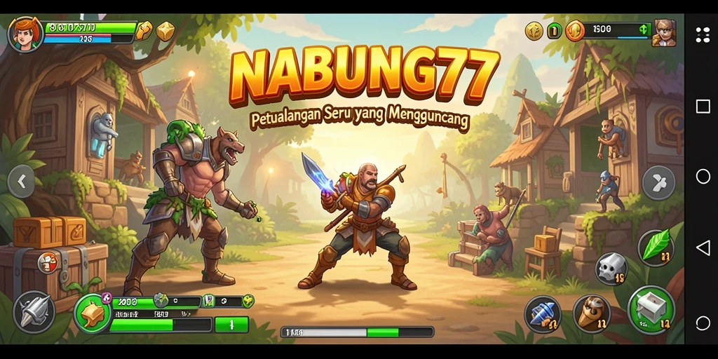 Tampilan gameplay NABUNG77 yang penuh aksi dan tantangan.