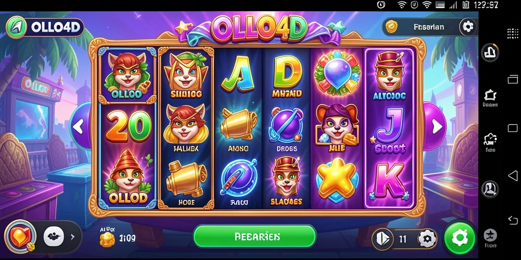 Tampilan gameplay OLLO4D yang memikat dengan fitur slot unik.