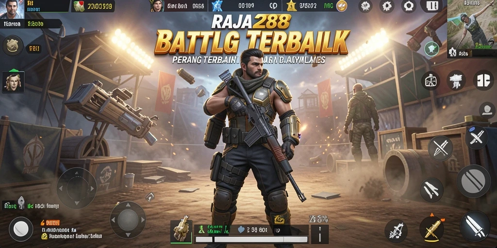 Gameplay seru RAJA288 dengan pertempuran intens Battle Royale.