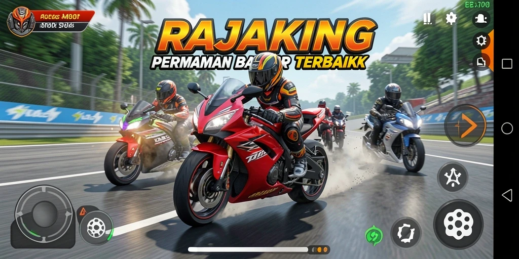 Gameplay seru dan menegangkan dalam balap motor.