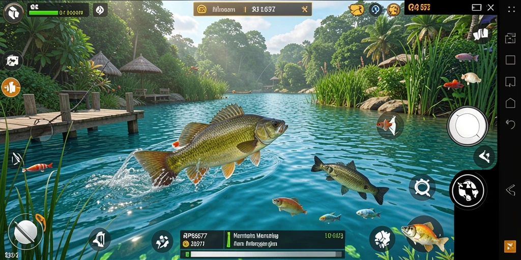 Screenshot gameplay RP6677 menampilkan suasana memancing yang seru dan menantang.