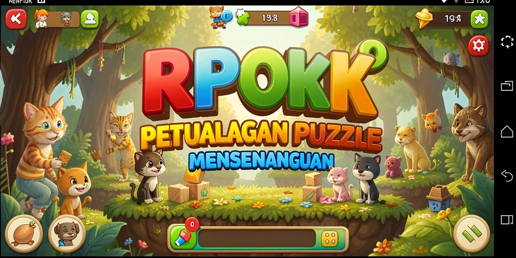 Screenshot gameplay RPOK menampilkan teka-teki yang menyenangkan.