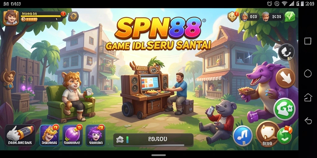 Tampilan gameplay SPN88 yang menarik dan penuh warna.