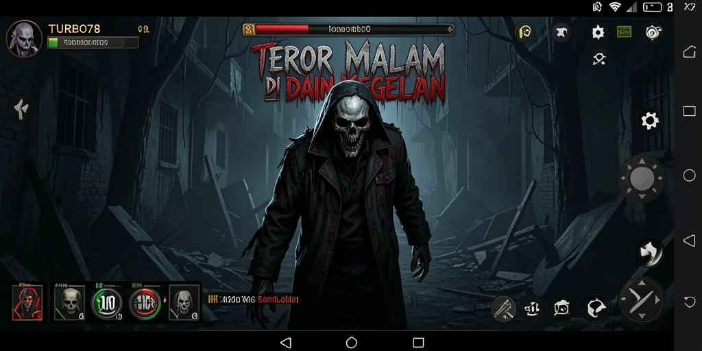 Screenshot menakutkan dari gameplay TURBO78 yang penuh ketegangan.